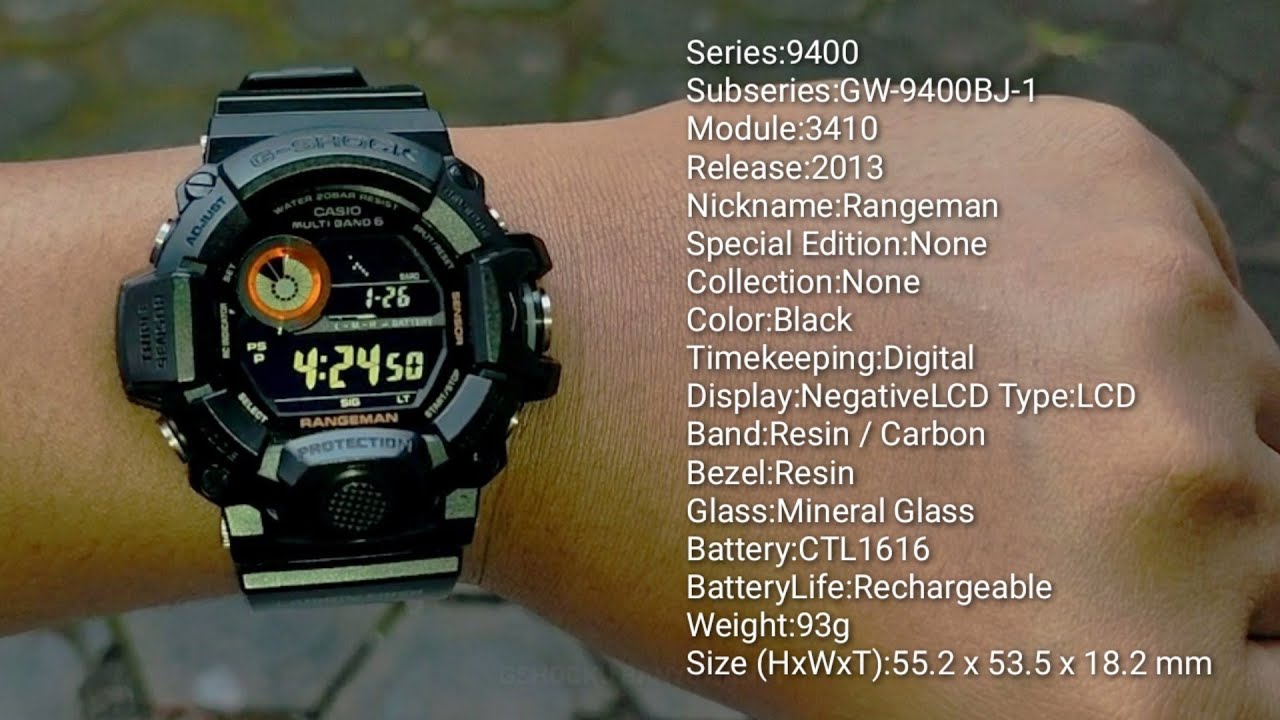 CASIO G-SHOCK RANGEMAN GW-9400BJ-1JF BLACK PHANTER - YouTube