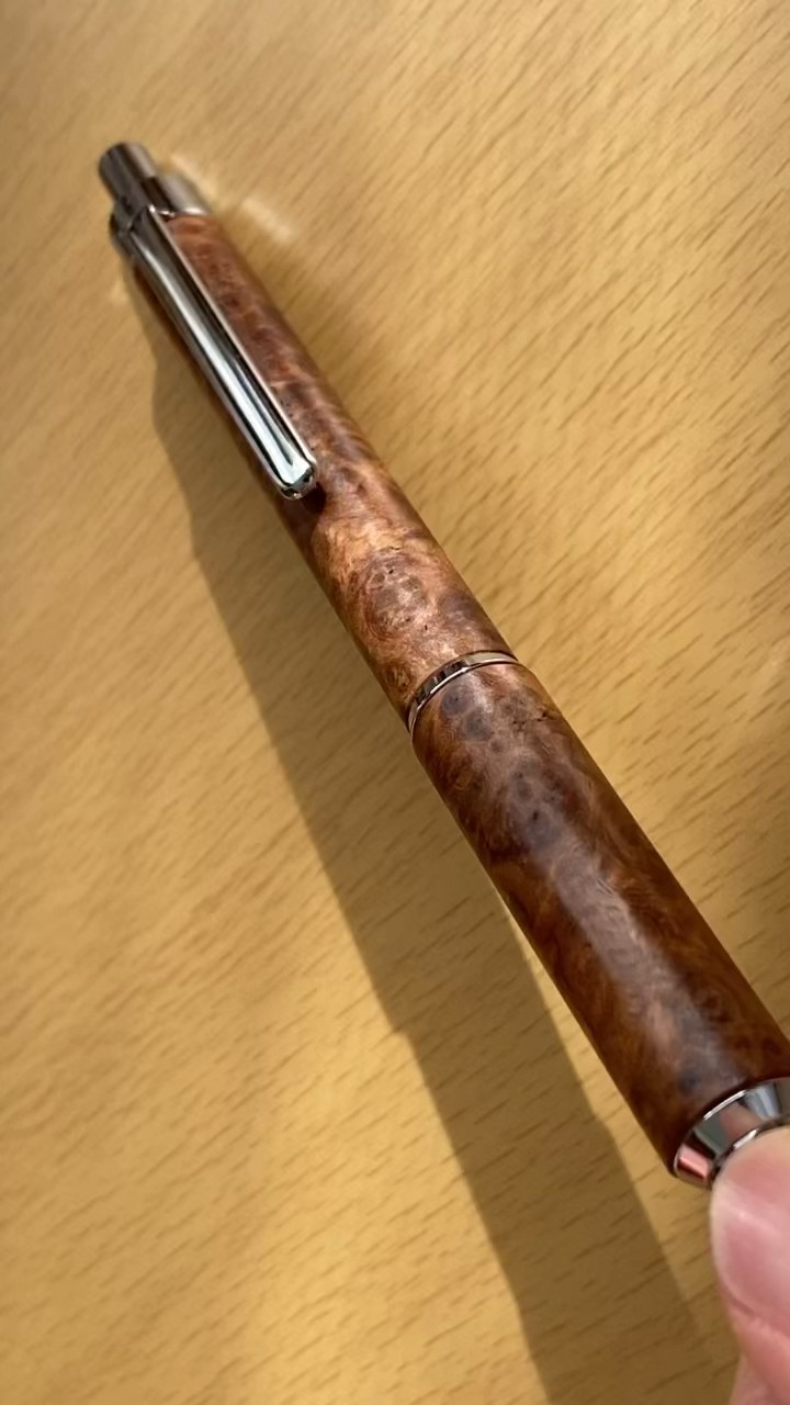 カッコよすぎる杢目】クラフトエーMP203花梨瘤 #文房具 #シャーペン