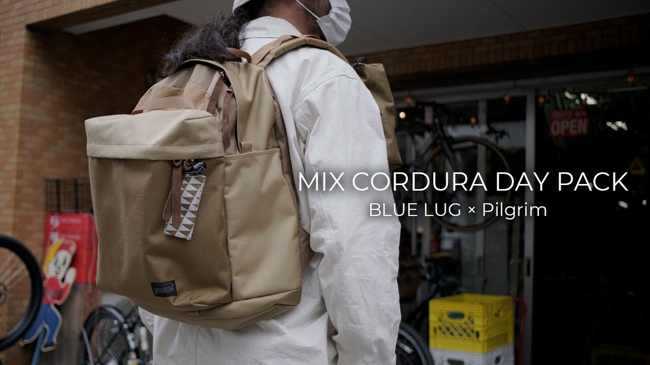 BLUE LUG × Pilgrim】MIX CORDURA DAY PACK install Detachable Pouch