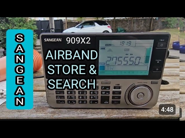 Sangean ATS-909X2 Air Band Presets & Searching - YouTube