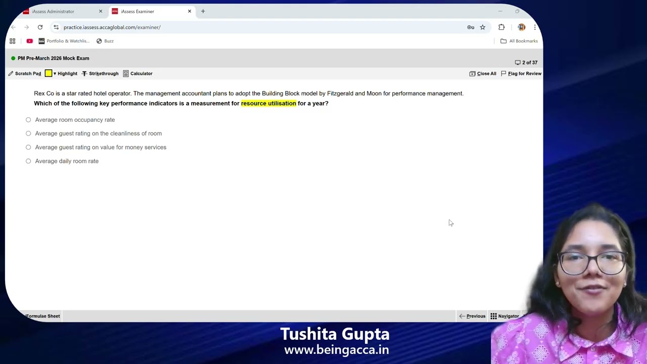 ACCA PM Pre March 26 Mock Debrief | Section A | Tushita Gupta ACCA