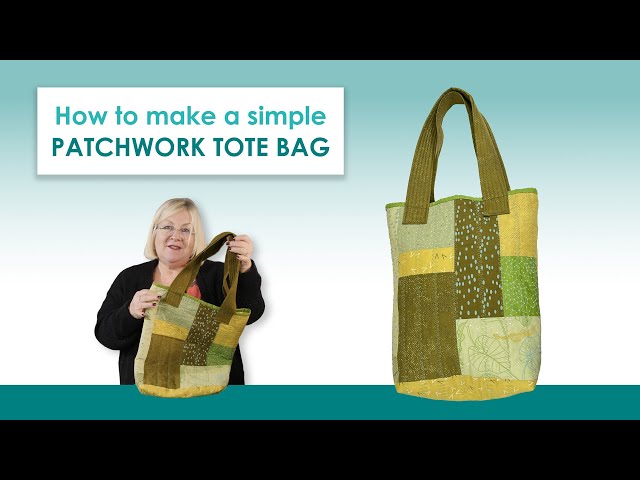 How to make a simple patchwork tote bag - easy beginner sewing