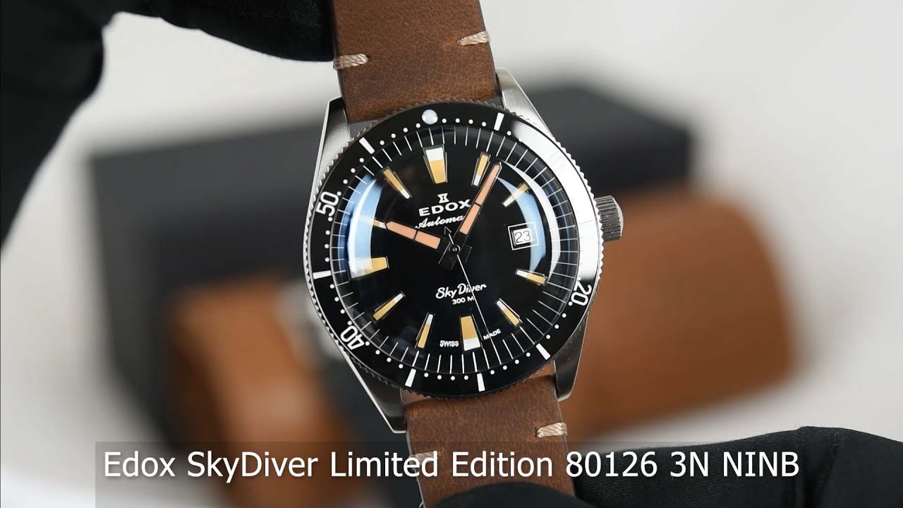 Edox SkyDiver Limited Edition 80126 3N NINB - YouTube