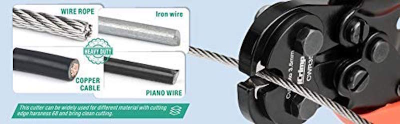 Red/Black WX-250 Wire Rope Swager for Crimping Fishing Lines