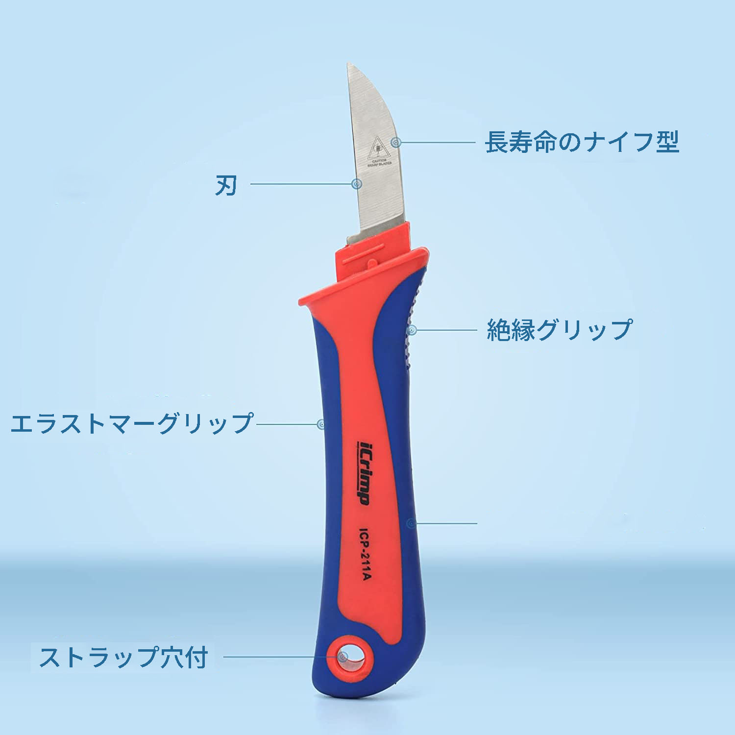 ストリップナイフ 電工ナイフ セット ICP-211+211A -