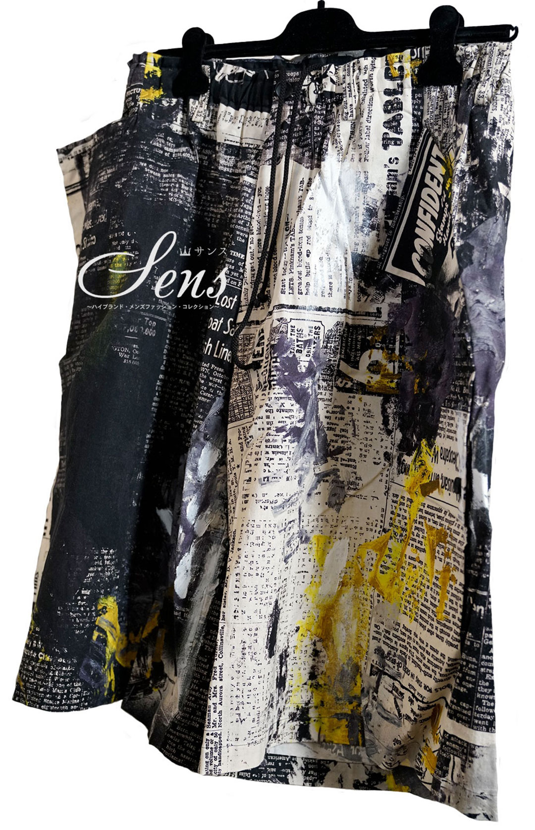 Yohji Yamamoto pour homme 22SS 朝倉優佳ペイント柄プリント シルク