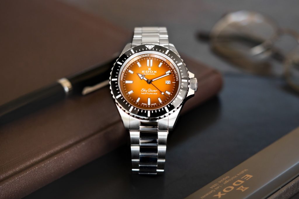 Edox SkyDiver Neptunian Orange - Watch I Love
