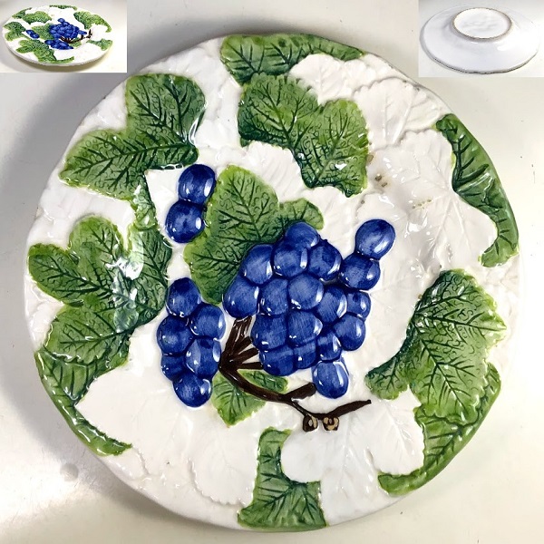 浮彫フルーツ葡萄飾皿R7363 : 昭和レトロ食器雑貨通販サイト