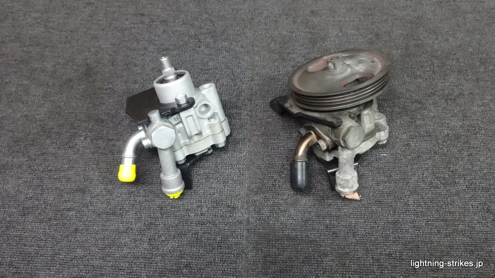 S13シルビア パワステポンプ交換|Lightning Blog