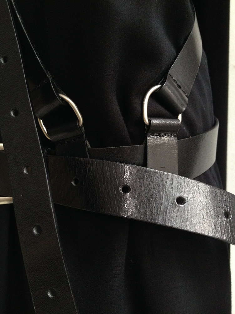 Ann Demeulemeester leather body harness - fall 2004 - VANIITAS