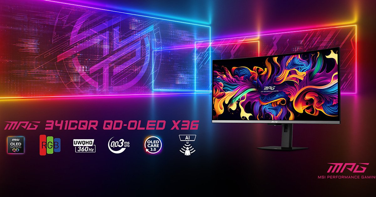 MSI「MPG 341CQR QD-OLED X36」が発表！QD-OLEDパネル、RGBストライプ