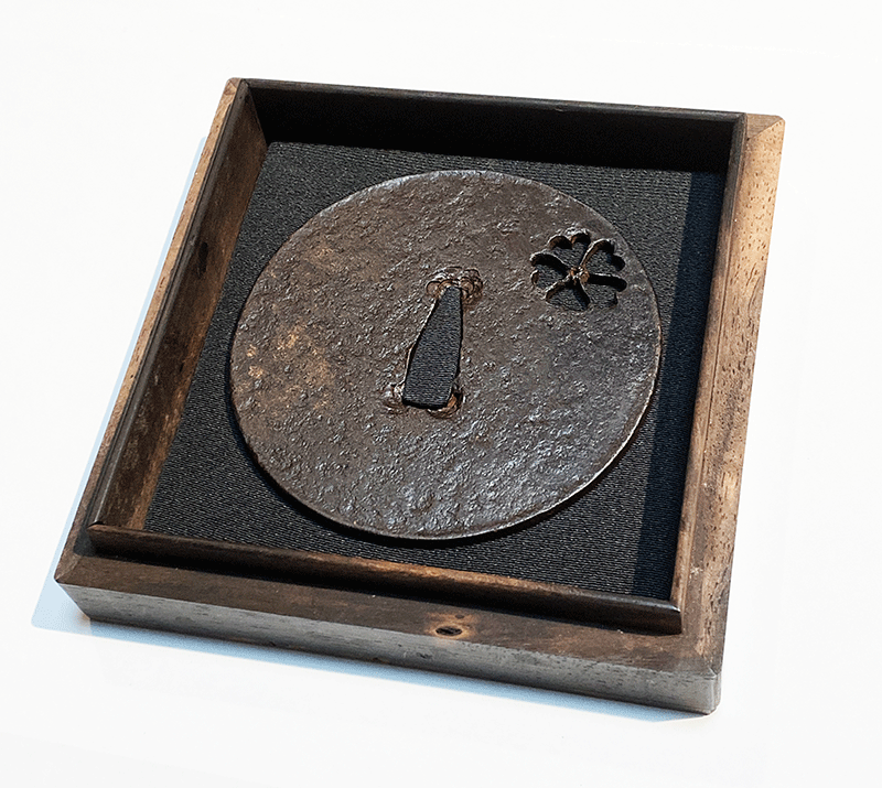 古甲冑師鐔 桜花透Tsuba Ko-Kacchushi design of Cherry Blossom