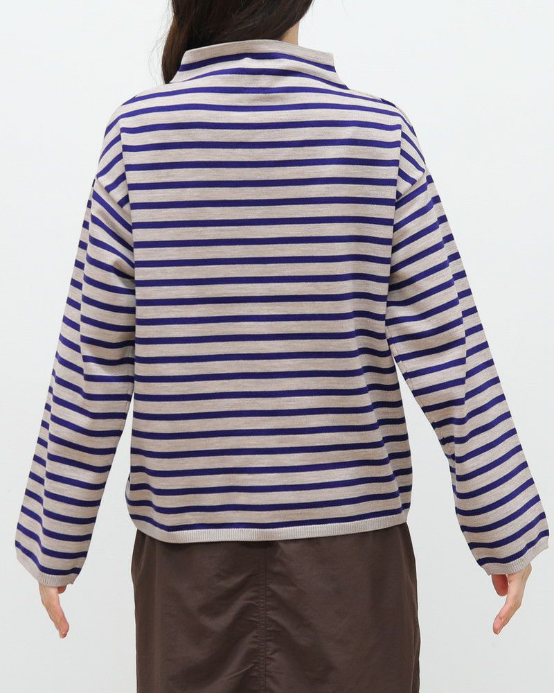 ORCIVAL］モックネックボーダーニットプルオーバー／オーシバル ｜オン