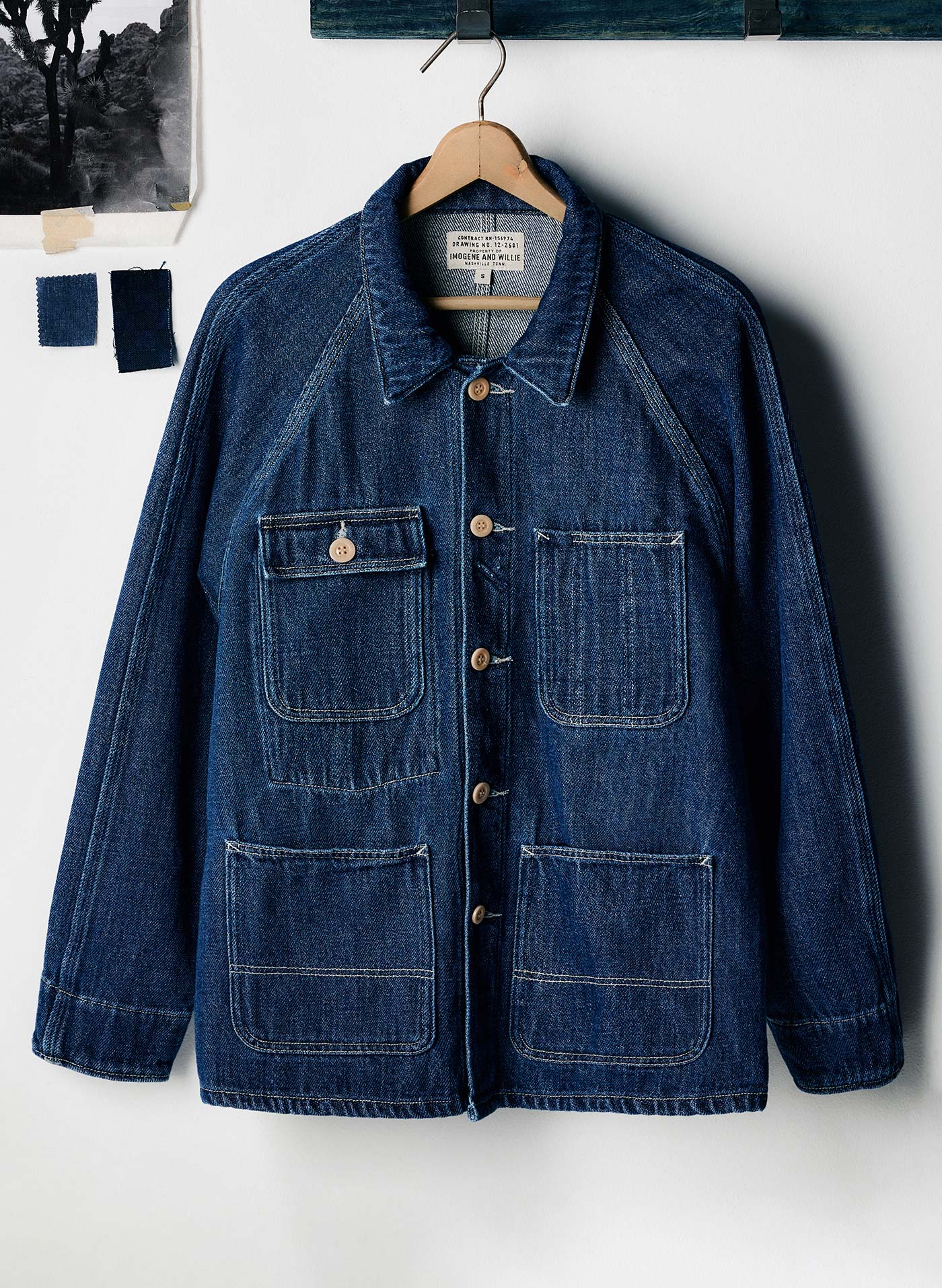 mill valley raglan jacket in indigo – imogene + willie