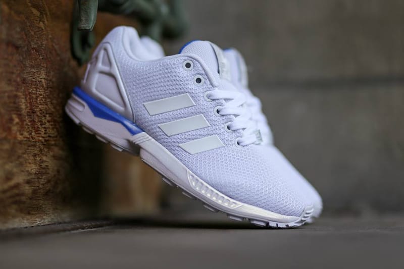 adidas Originals ZX Flux White/White/Bluebird | Hypebeast