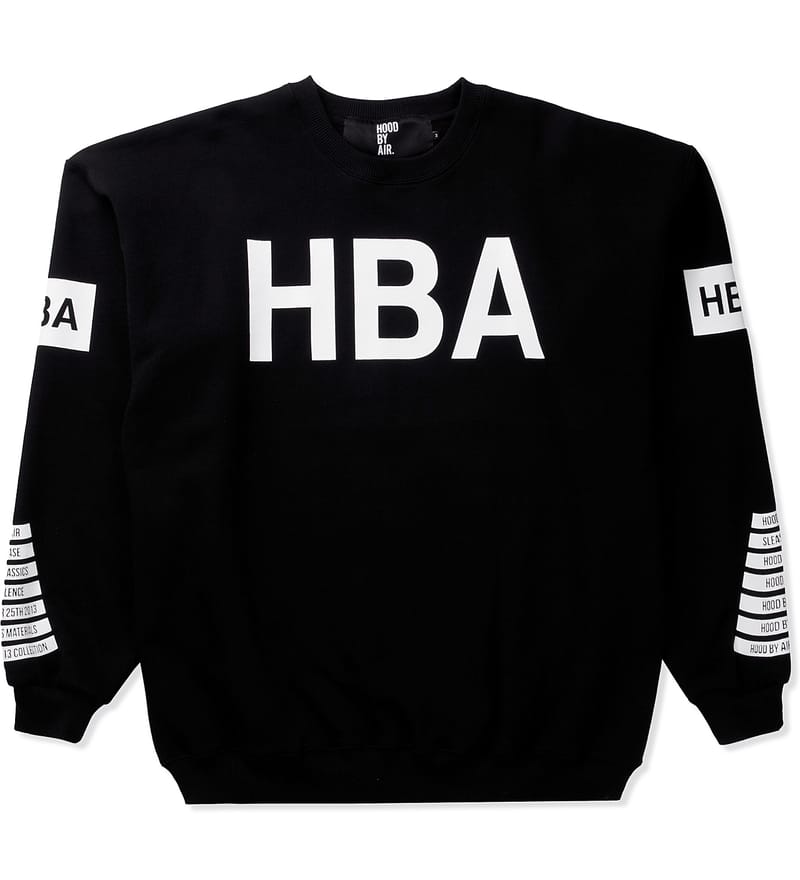 Hood By Air. - Black With White Print Target Sweater | HBX