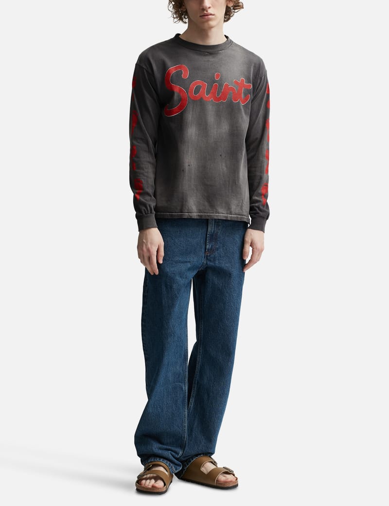 Saint Michael - FOOT PRINT Long Sleeve T-Shirt | HBX