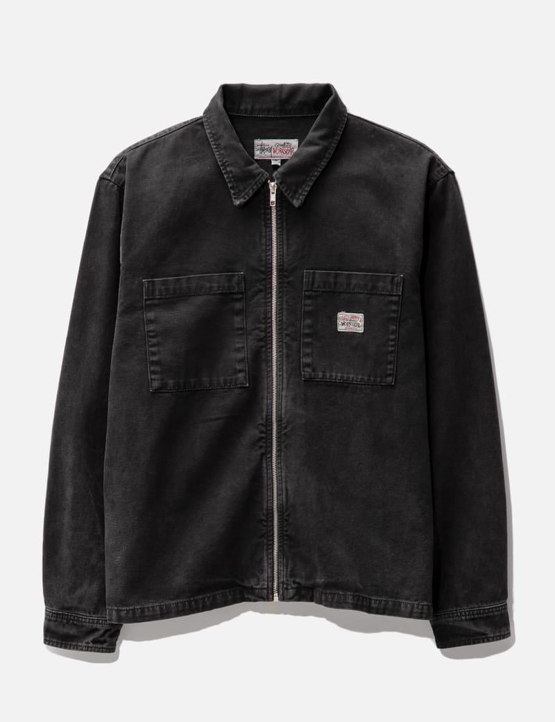 Stüssy - Washed Canvas Zip Shirt | HBX