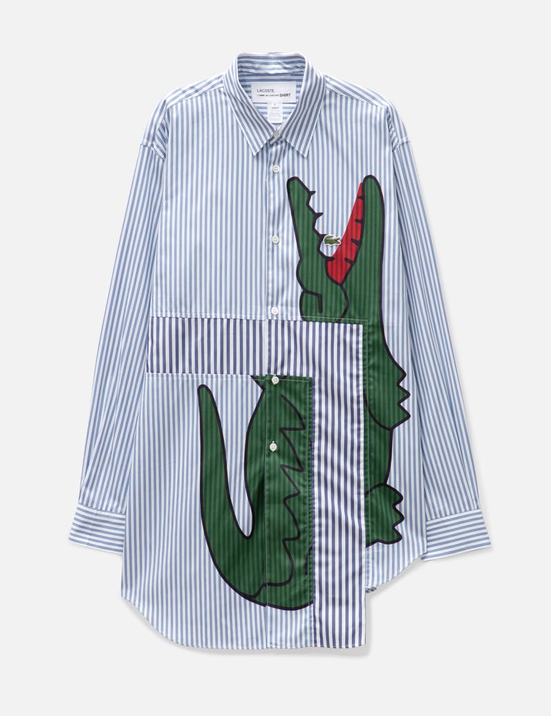 CDG Shirt - Comme Des Garcons Shirt X Lacoste Striped Shirt | HBX