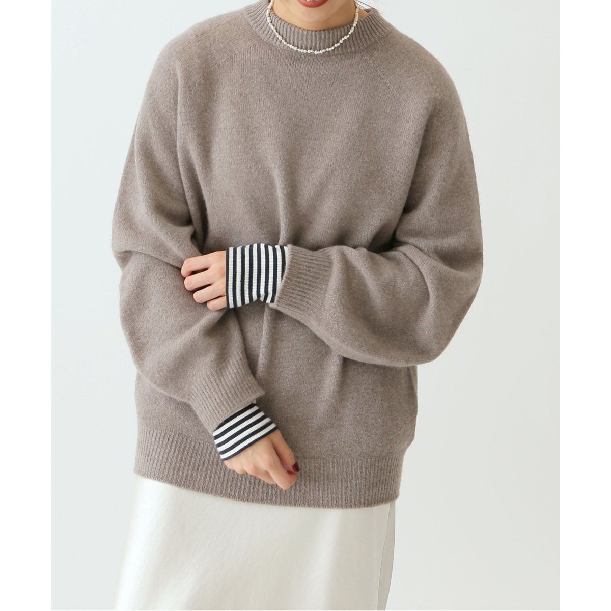 ウールカシミヤ ラグランクルーネックプルオーバー | イエナ(IENA