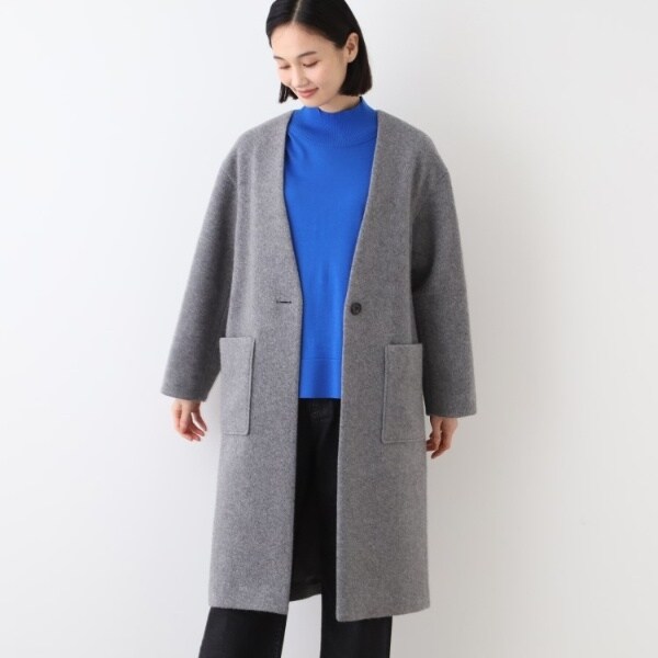 日本製／カシミヤ混】ガウン風ロングコート | インディヴィ(INDIVI