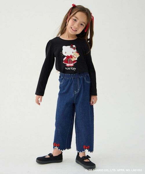 セール】 【ハローキティ×ANY KIDS】デニムワイドパンツ （その他