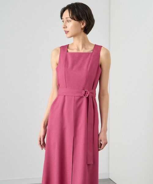 セール】 リネン調オックスノースリ ワンピース （ロング・マキシ丈
