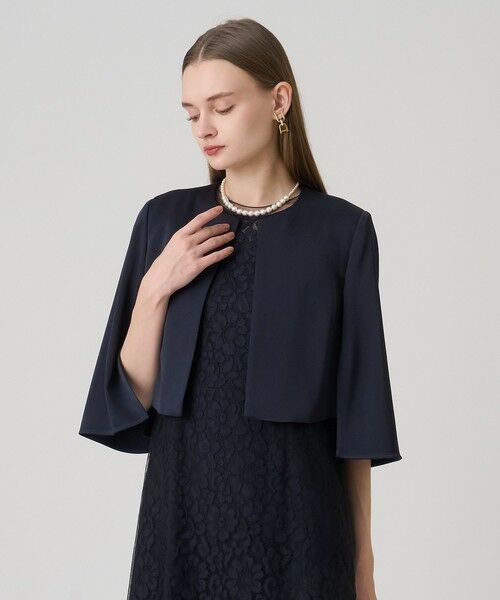 トリアセサテンボレロジャケット （カーディガン・ボレロ）｜ANAYI