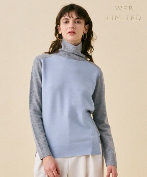 セール】 【WEB限定・洗える】ROGAN / バイカラーウールハイネック