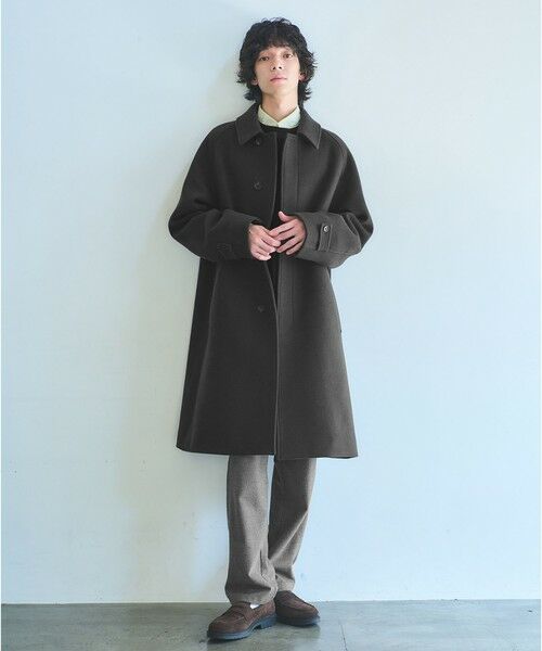 SENTDALE WOOL ステンカラーコート （ステンカラーコート）｜green