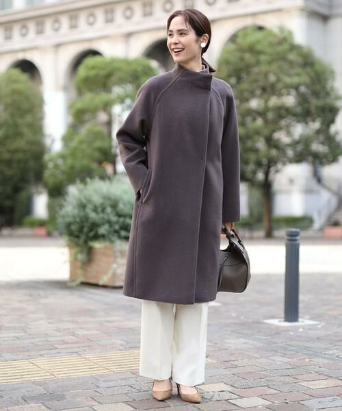 セール】 スタンドカラーアンゴラミックスコート （その他アウター