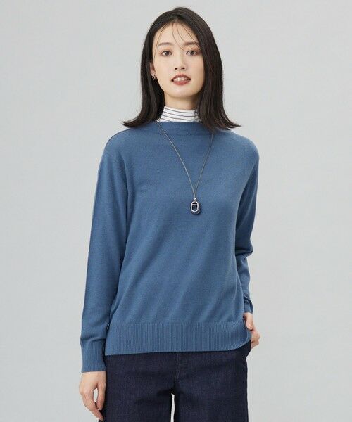 セール】 【洗える】SOFT TOUCH WOOL 立ち襟 ニット （ニット
