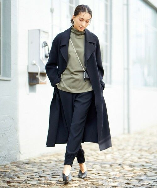 セール】 ウールリバー ロングトレンチコート （トレンチコート）｜L