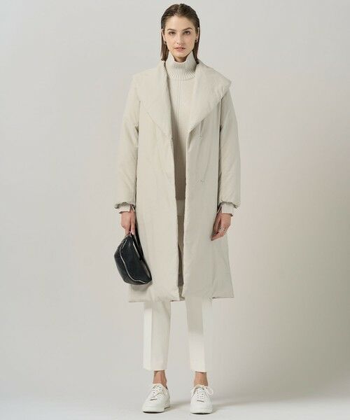 撥水加工】ADS ダウン ショールカラーロングコート （ダウンジャケット