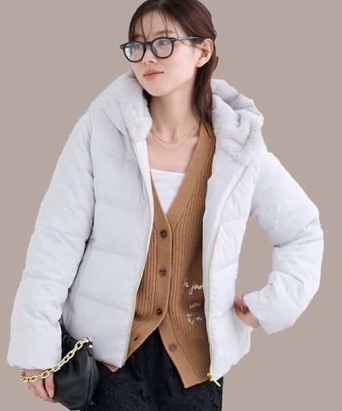 セール】 ファーフードショートダウン （ダウンジャケット・ベスト