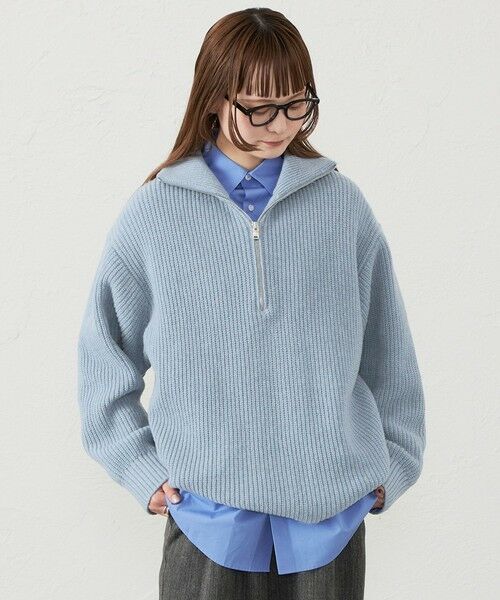 セール】 GREY LABEL ハーフジップローゲージニット （ニット
