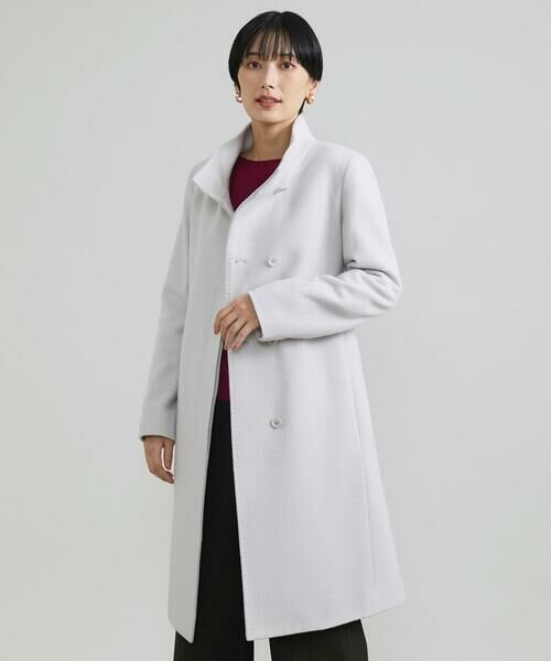 小さいサイズ]ウールビーバースタンドカラーコート/定番人気 （その他