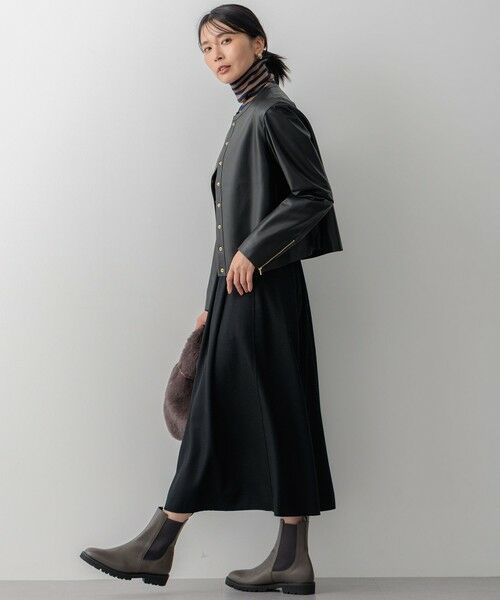 セール】 ラムレザー ノーカラージャケット （ノーカラージャケット