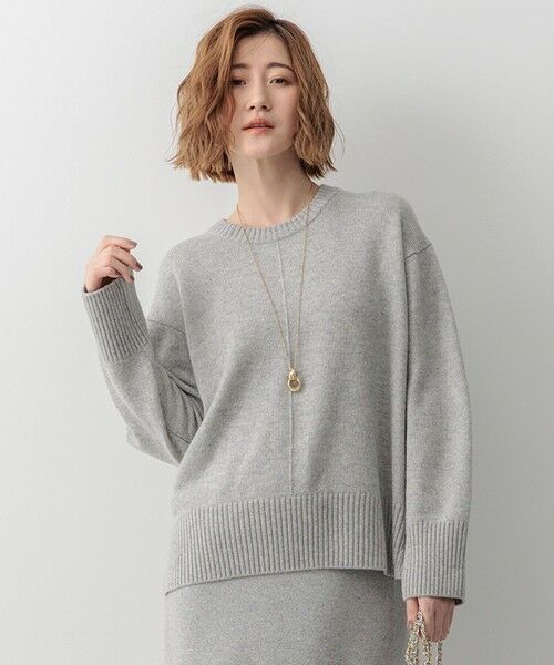 洗える】カシミヤブレンド クルーネック ニット （ニット・セーター