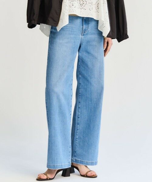 接触冷感】23区DENIM サマー ストレート ワイド パンツ （デニムパンツ