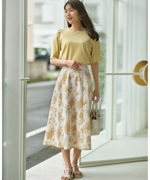 セール】 【撥水】シルエットフラワー スカート （ミニ・ひざ丈