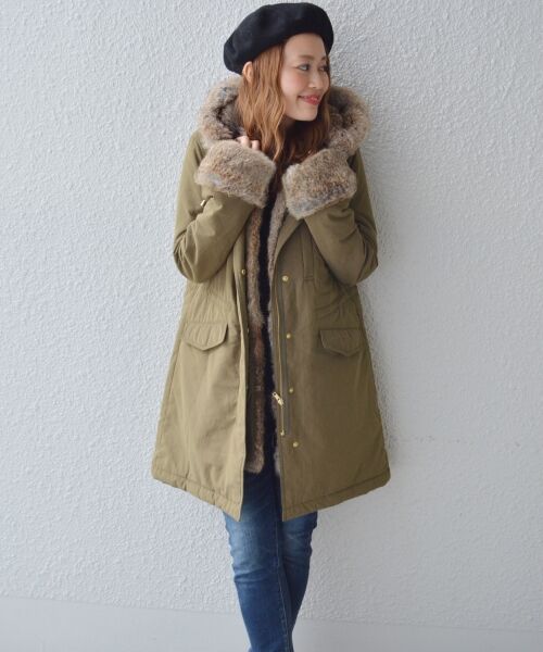 セール】 【WEB限定】ラビットファーモッズコート◇ （その他アウター