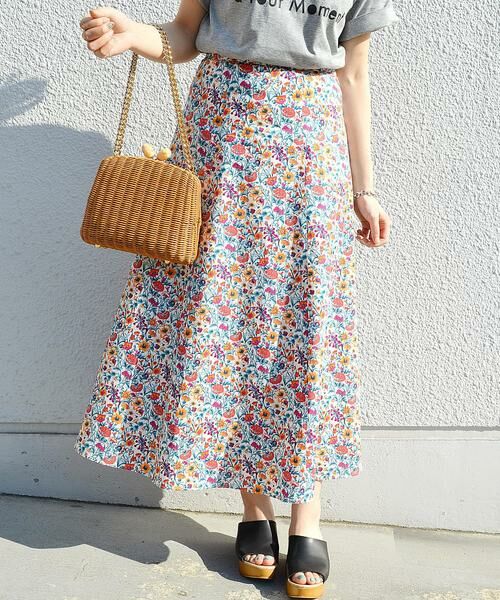 セール】 リバティプリントローンスカート◇ （ロング・マキシ丈