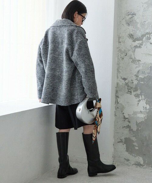 セール】 スライバー チェック ショート Pコート （ピーコート