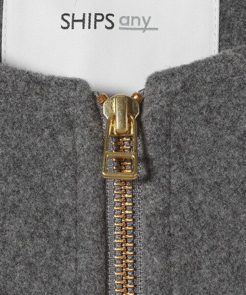 セール】 SHIPS any: SUPER100 ノーカラー ジップ ショートコート