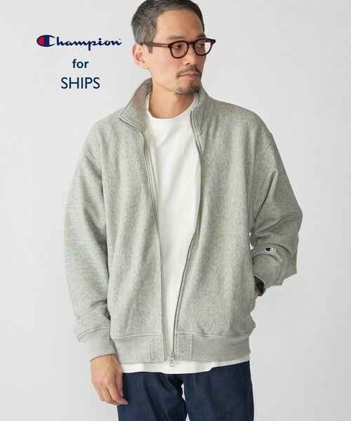 SHIPS別注】Champion: リバースウィーブ スウェット スタンド ジップ