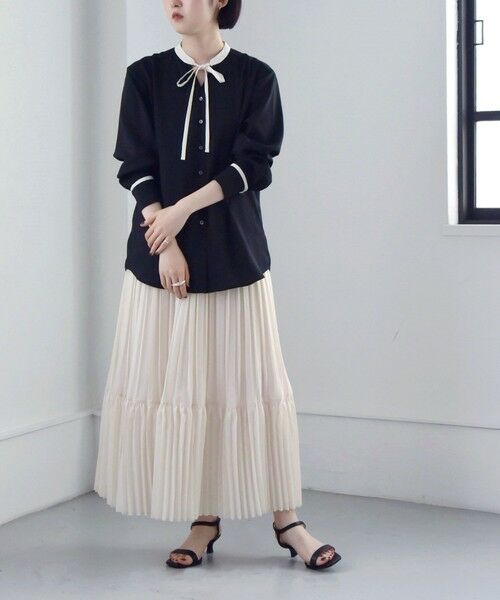 セール】 quaranciel:〈洗濯機可能〉ティアード プリーツ スカート