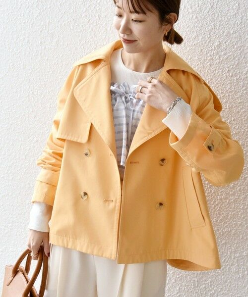 セール】 SHIPS any: 〈洗濯機可能〉ショート トレンチ コート