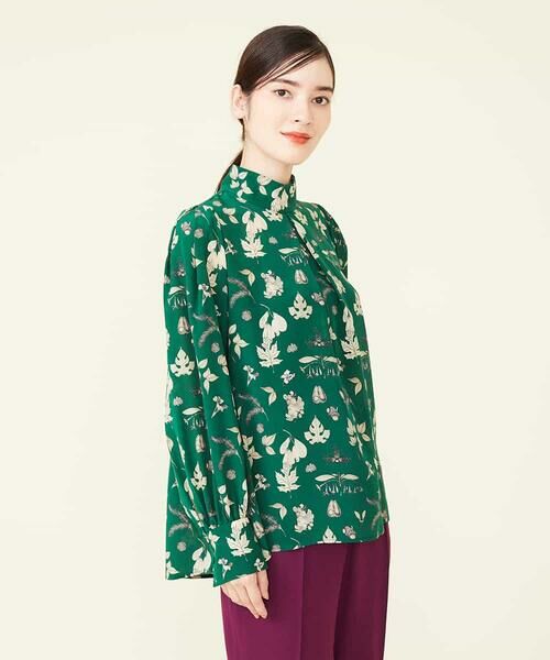 セール】 ナッツリーフプリントブラウス （シャツ・ブラウス