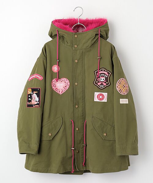 PINK HOUSE×Momoclo パイレーツキャットワッペンモッズコート